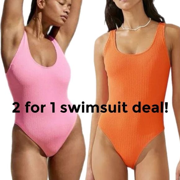 NWT cotton on swimsuits. Get 2! One pink and one orange. Size M - Picture 1 of 5